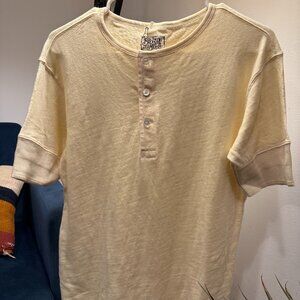 Bronson Mfg 1890s Slub Cotton Henley T-Shirt (Cream)